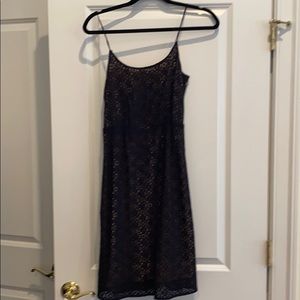J crew black spaghetti dress